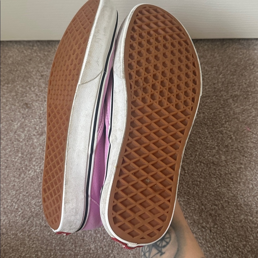 Pink Womens Slip On Vans- Size 8.5 - Picture 3 of 6
